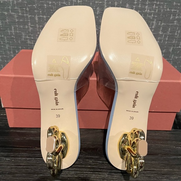 NIB Cult Gaia Bloom Sandals Heels Ice Blue 9 - Picture 9 of 10